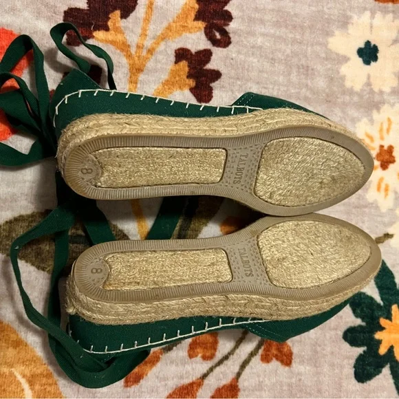 Like NEW Emerald Green Espadrille Flats - Picture 3 of 4